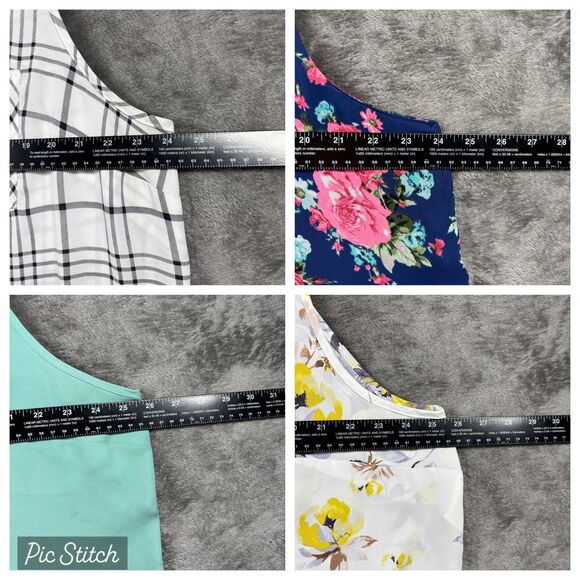 Torrid LOT Sleeveless Tops Tanks Harper Relaxed Fit Plaid Floral Size 2 2X G315 - Picture 12 of 15
